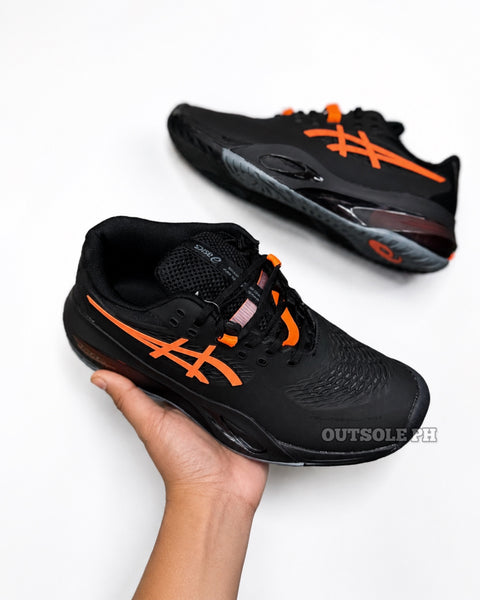 Gel Resolution X 'Black Orange' For Men & Women | Tennis & Pickleball Shoes